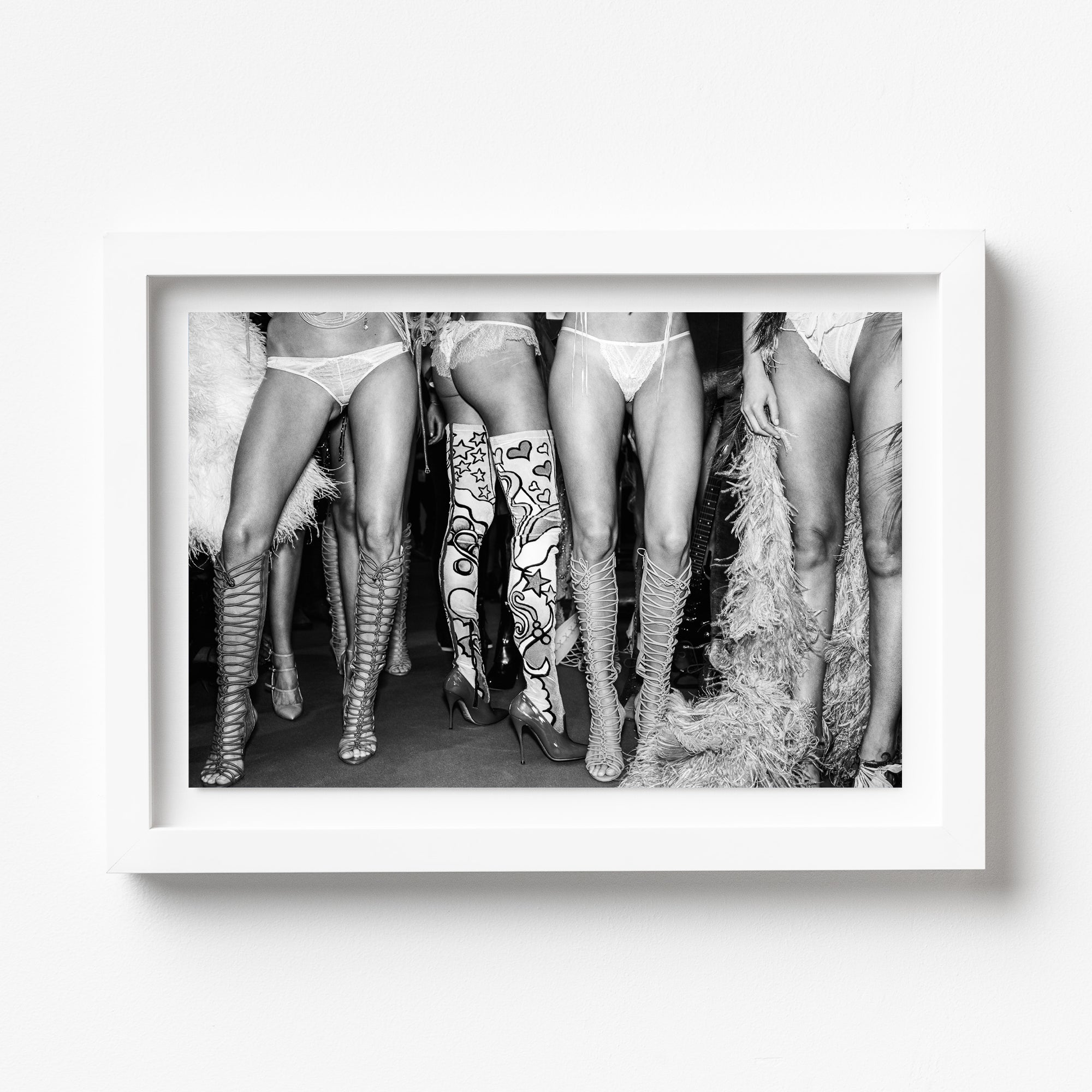 Backstage At VS, Black & White Framed Print | Leisure Piece