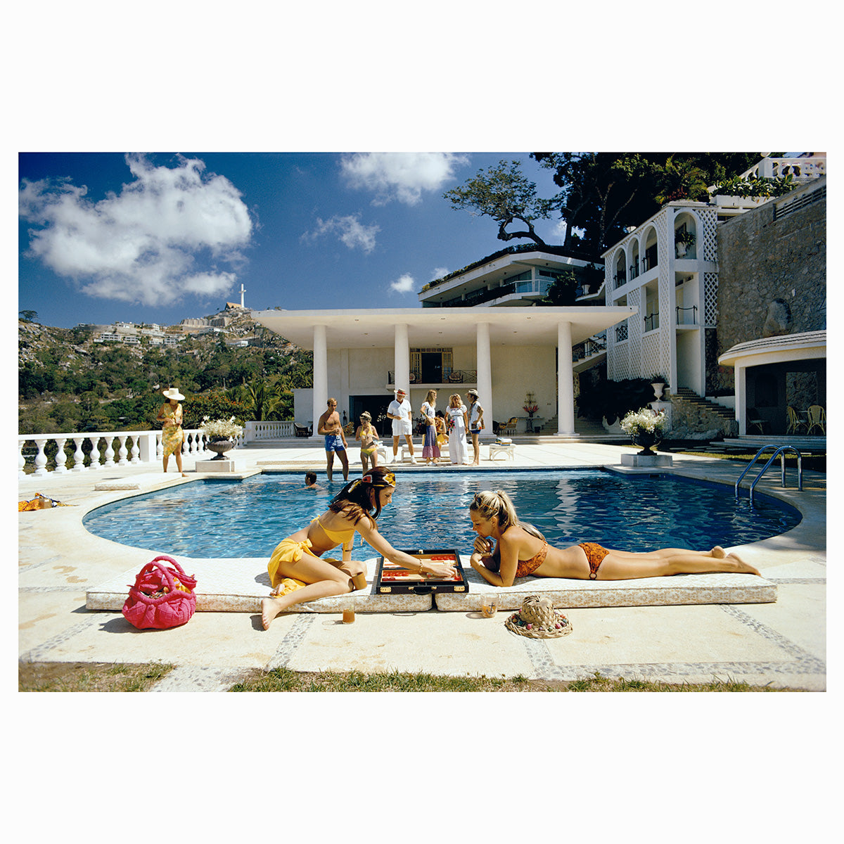 Poolside Backgammon, Slim Aarons Print | Leisure Piece – LEISURE PIECE