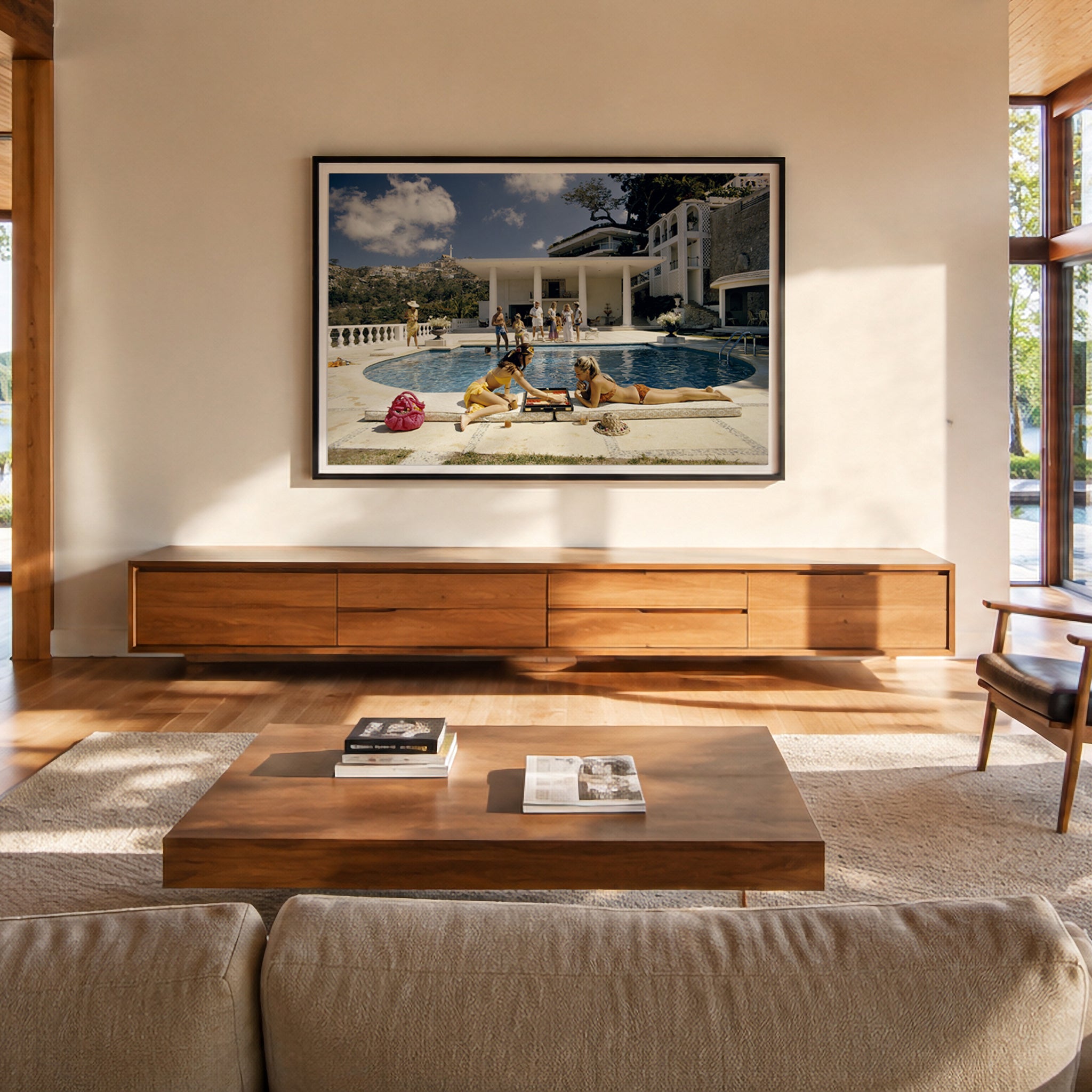 Poolside Backgammon, Slim Aarons Print | Leisure Piece – LEISURE PIECE